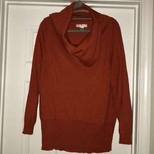 Gorgeous orange cowl neck sweater